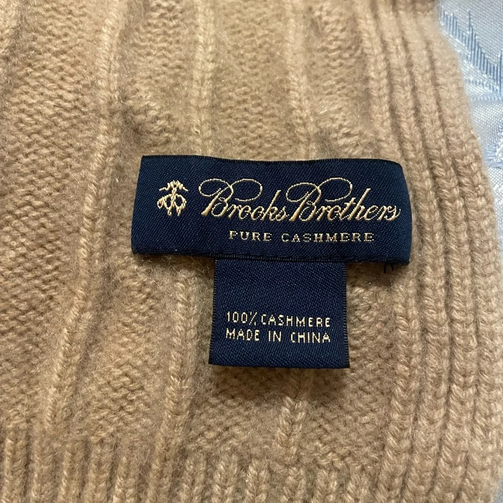 Brooks Brothers Cashmeres Scarf Tan - Picture 2 of 12